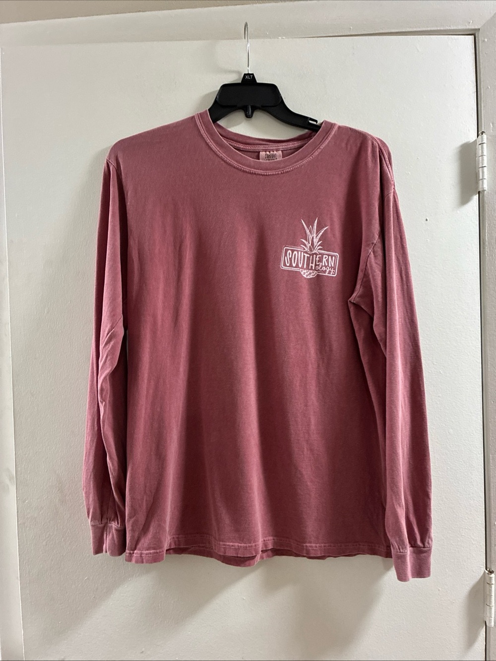 Unisex Comfort Colors Long-Sleeve Crewneck in Dusty Rose